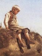 Franz von Lenbach Young Boy in the Sun USA oil painting reproduction